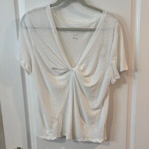 a new day White Twist Front Short Sleeve Tee